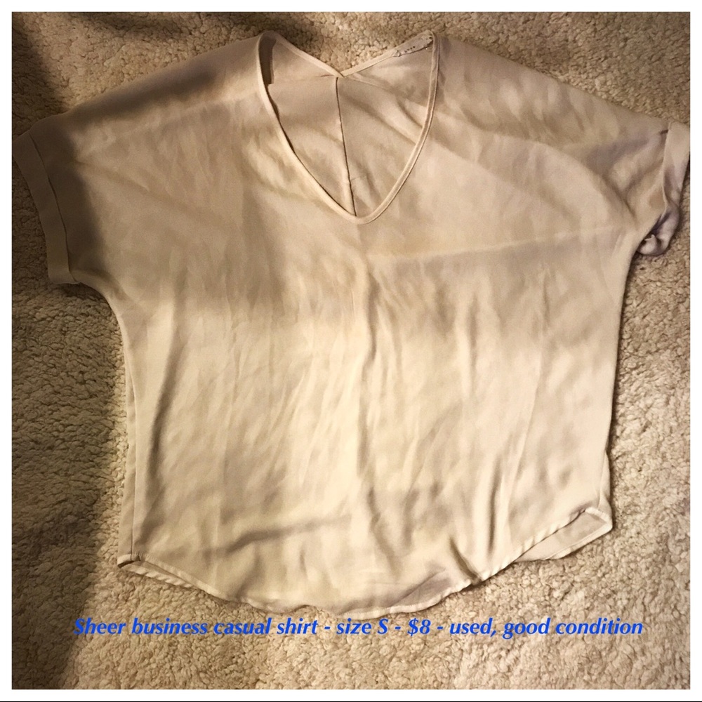 Sheer slouch business casual shirt