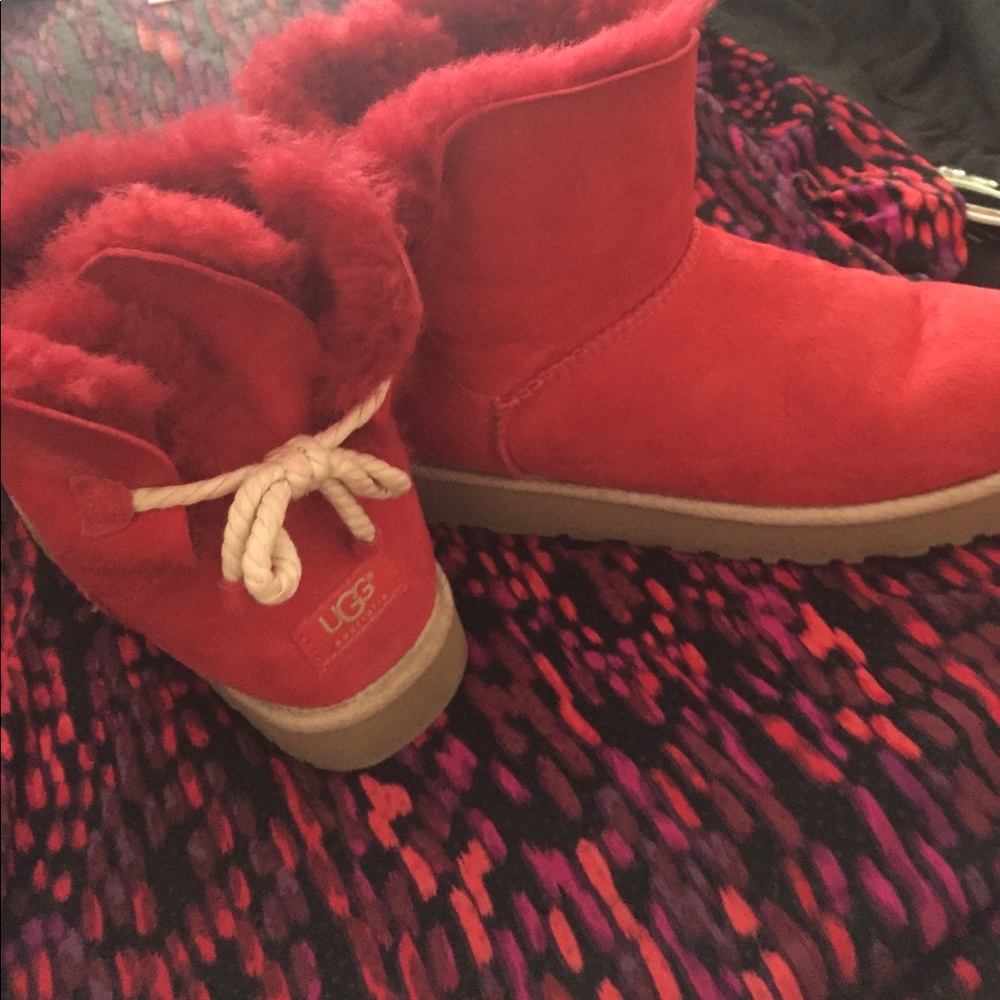 Authentic red UGG boots (size 10)