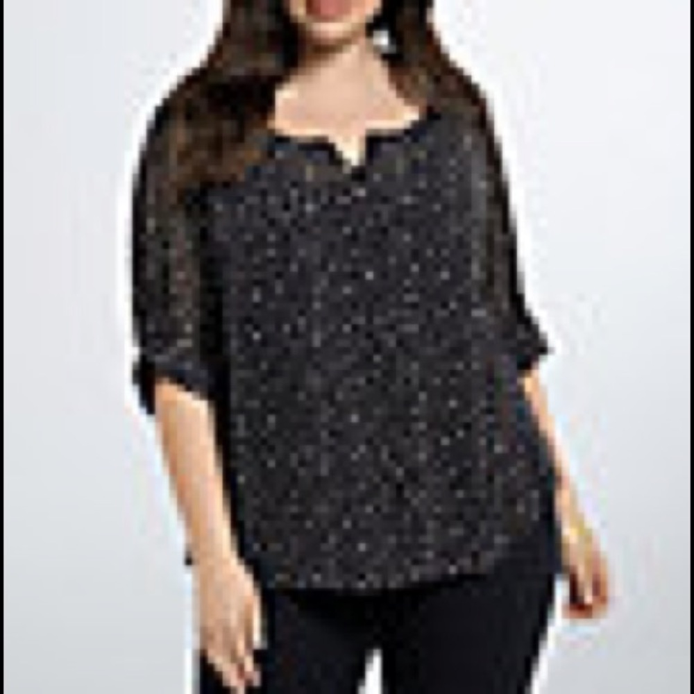 Torrid heart print chiffon top