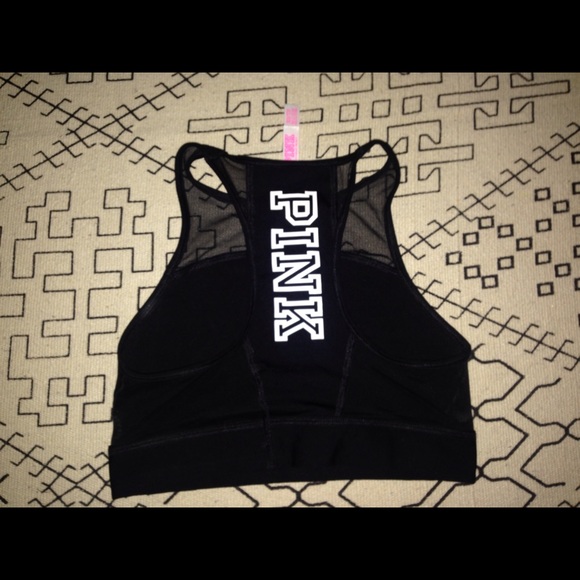 PINK Victoria's Secret Other - vs PINK black mesh high neck sports bra