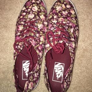 FLORAL PRINT VANS LIKE NEW