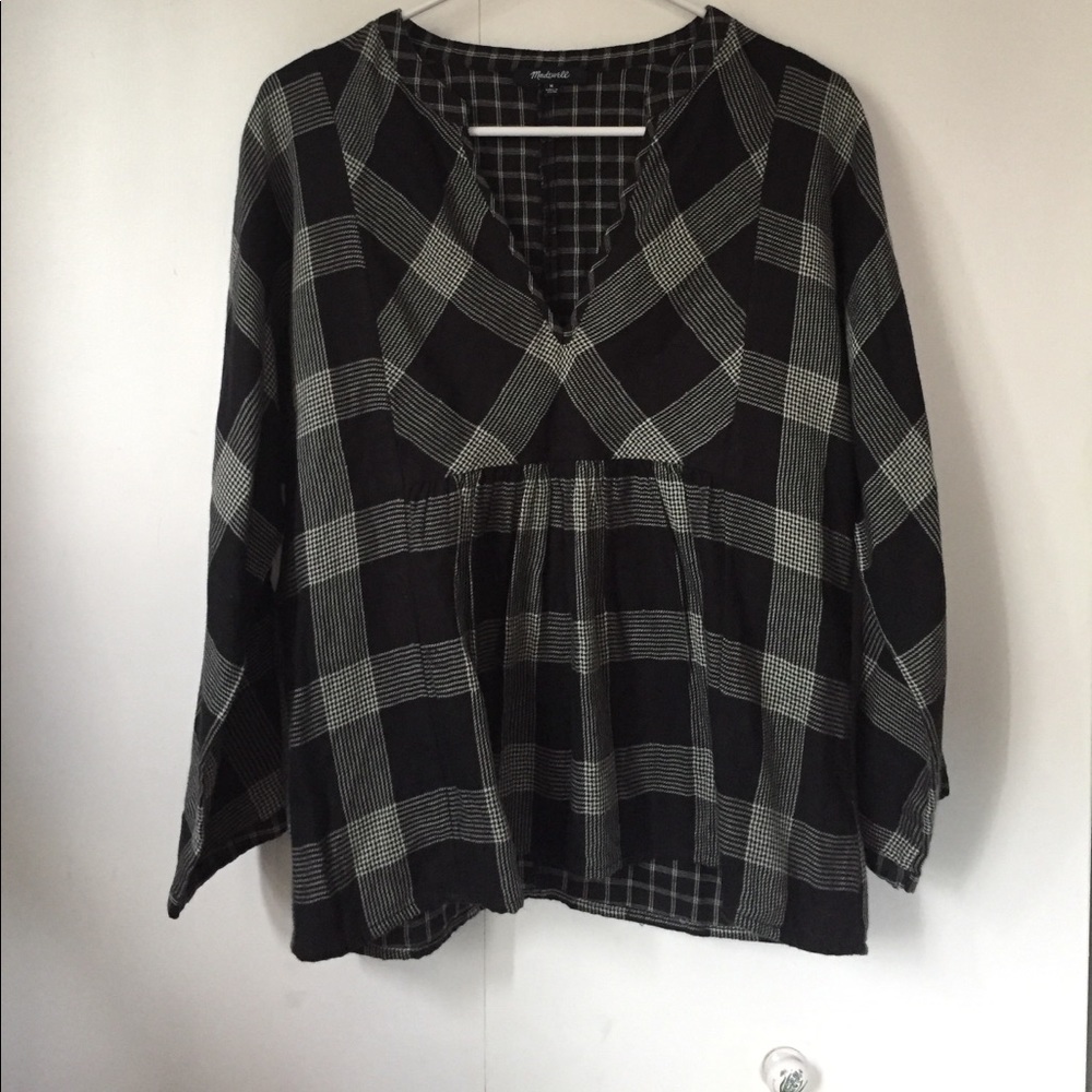 Madewell NWOT Plaid Top