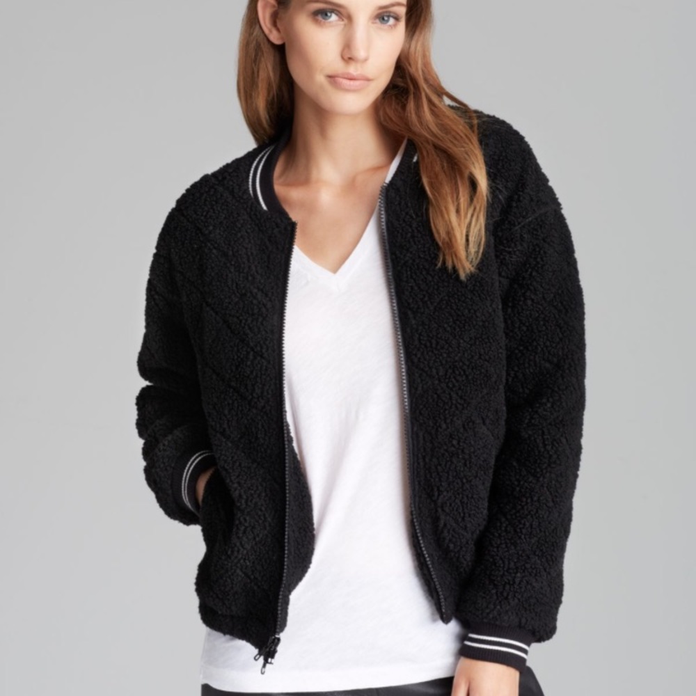Elizabeth and james sherpa bomber jacket