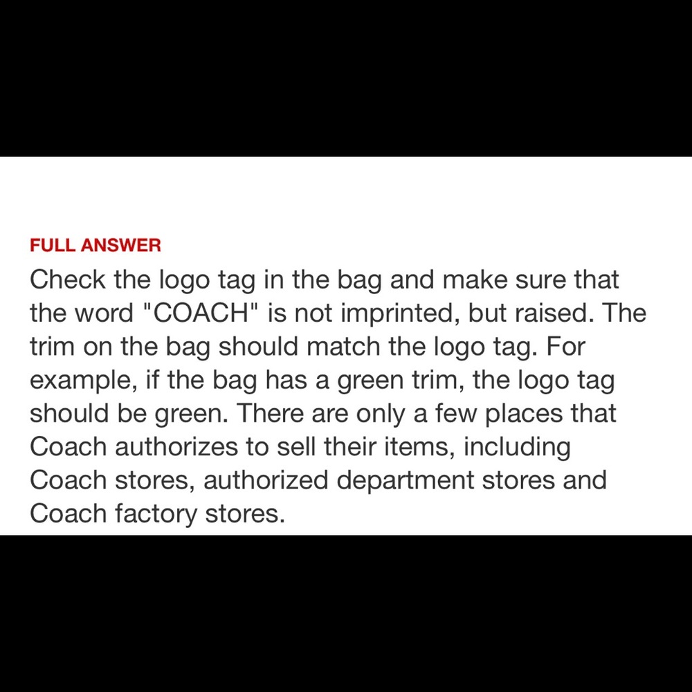 SPOT A REAL COACH HANDBAG!