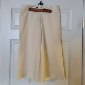 WHBM Dressy Wide Leg Off White or Cream Capris