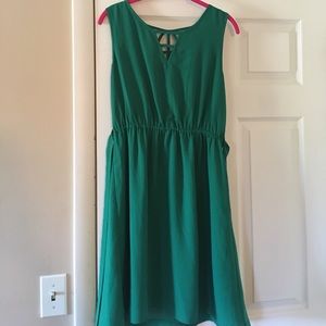 Emerald green dress