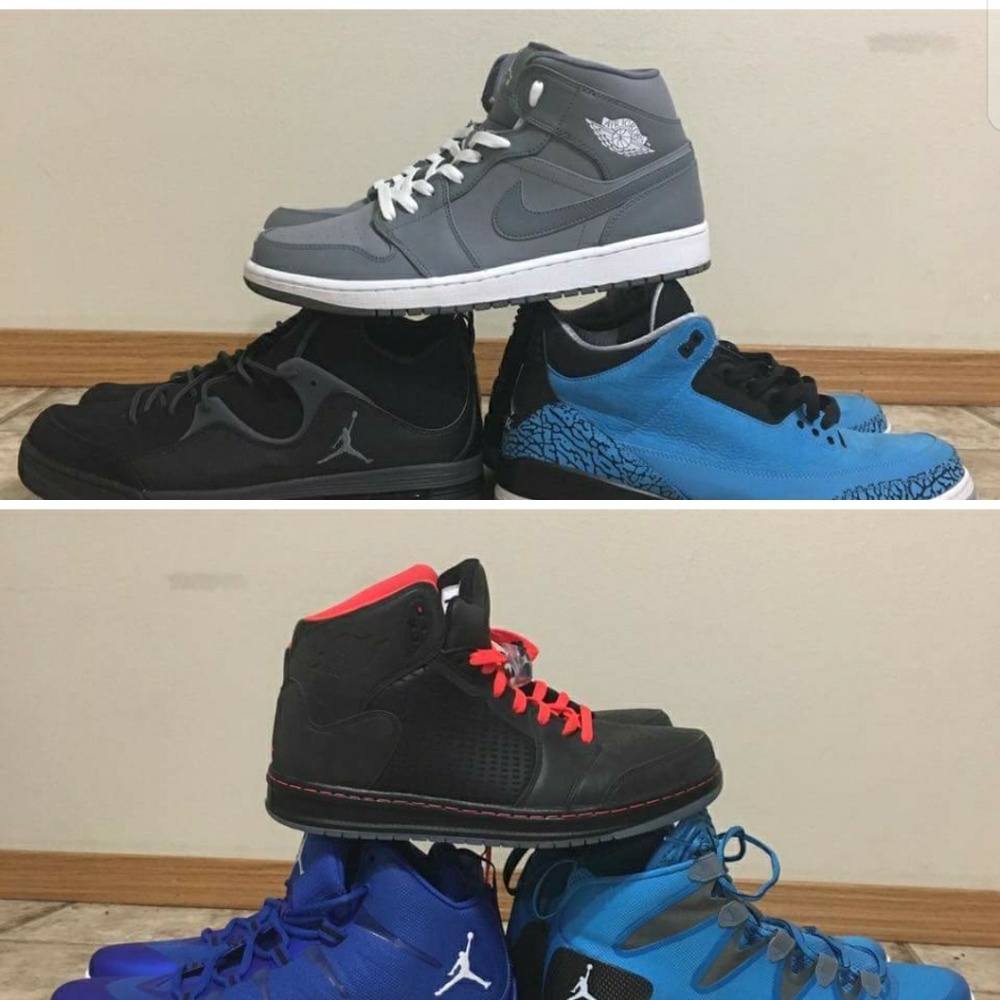 6 pairs of Jordan's