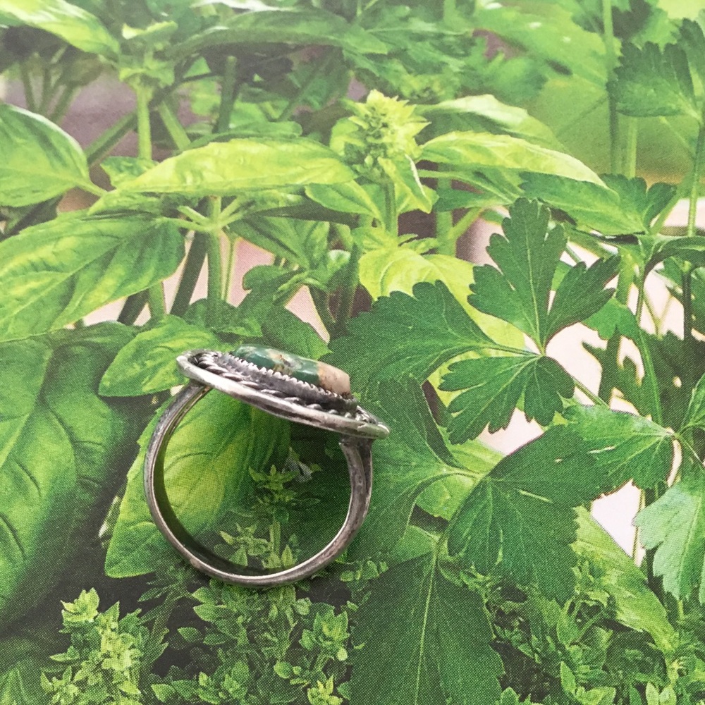 Manasseh turquoise native made ring, antique, 6 - Picture 3 of 4