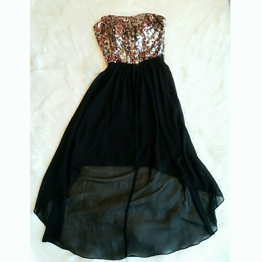 Prom! Hailey Logan Sequin High Low Dress Size 1
