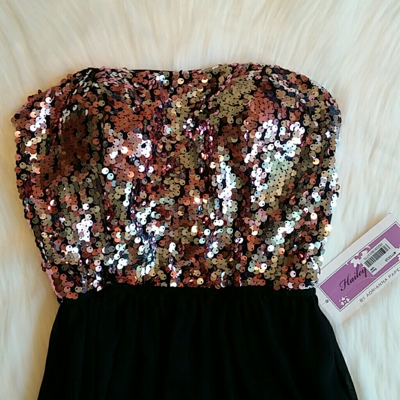 Prom! Hailey Logan Sequin High Low Dress Size 1 - Picture 3 of 7