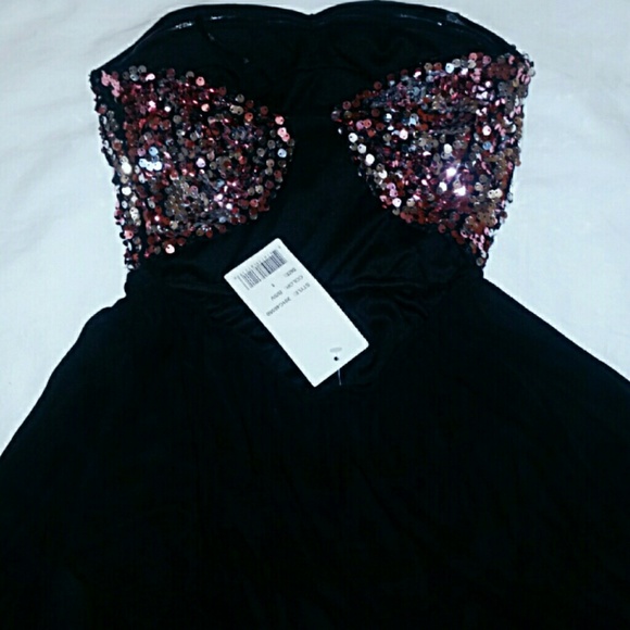 Prom! Hailey Logan Sequin High Low Dress Size 1 - Picture 6 of 7