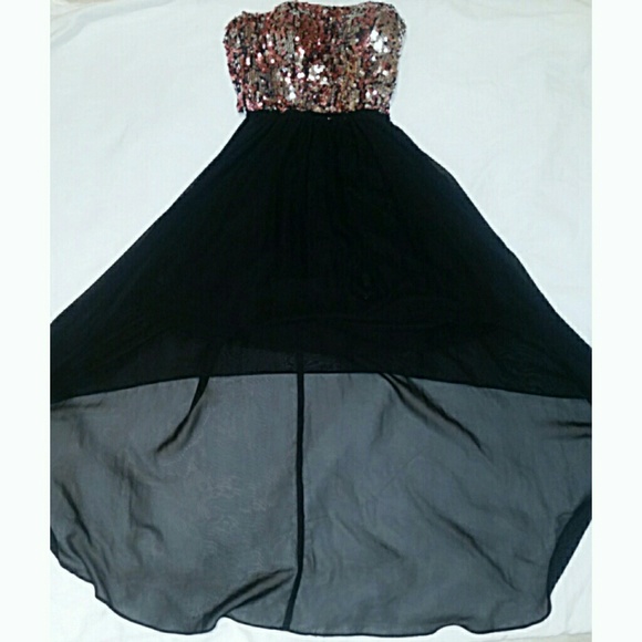 Prom! Hailey Logan Sequin High Low Dress Size 1 - Picture 7 of 7