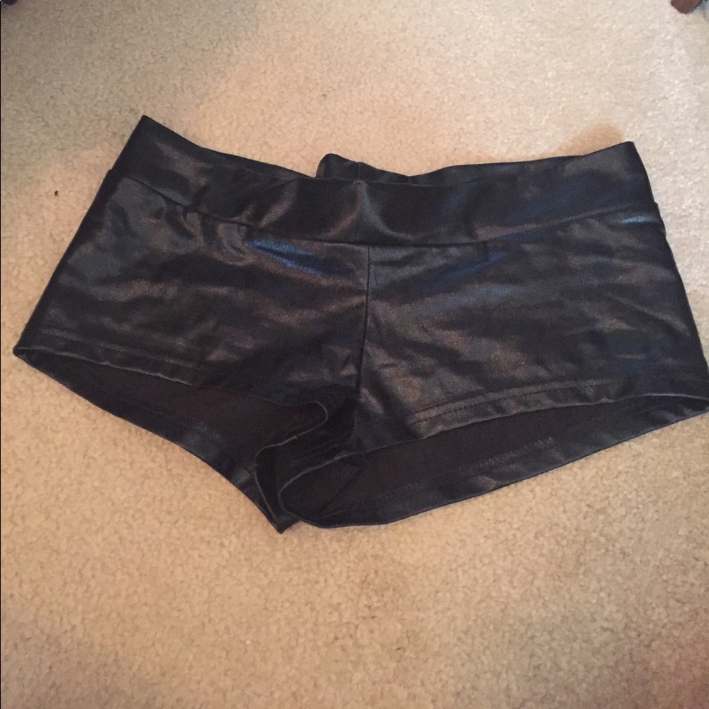 Black rave shorts