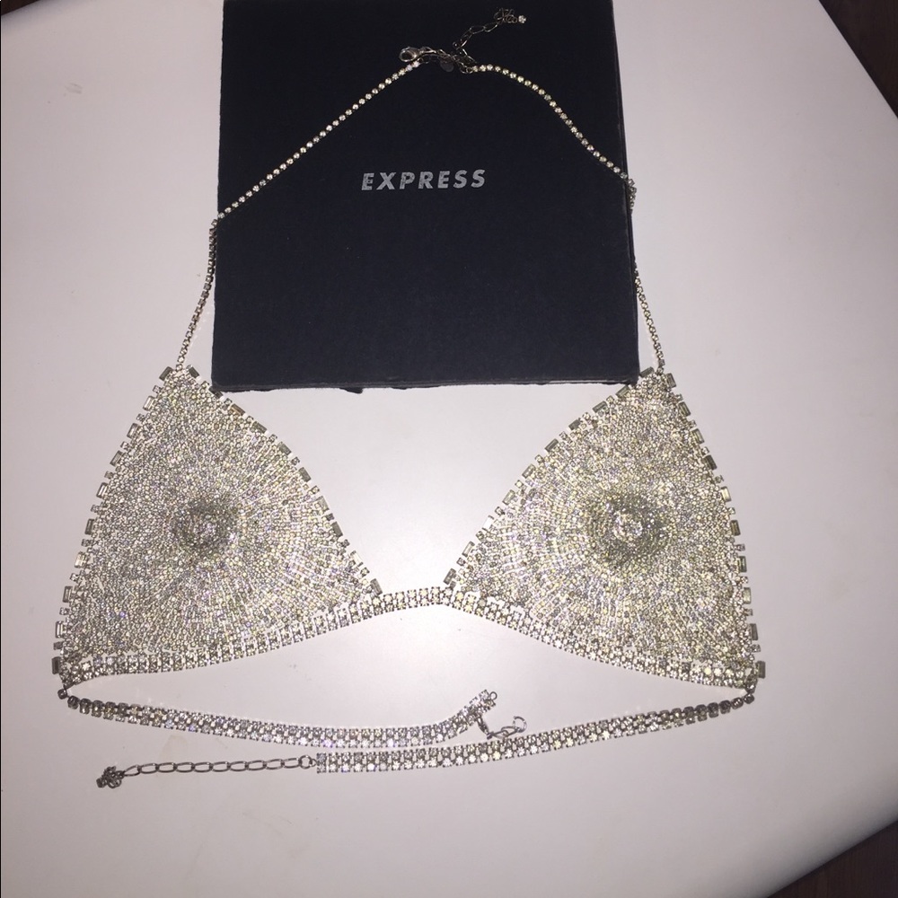Express silver body chain