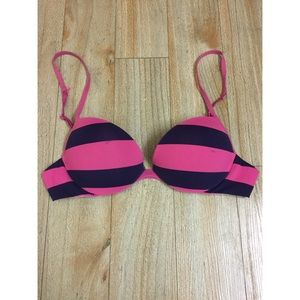 Victoria Secret Pink and Navy Striped Bra