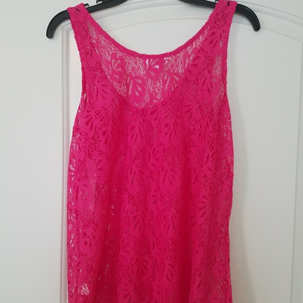 Pink Lace Tank - Picture 3 of 4