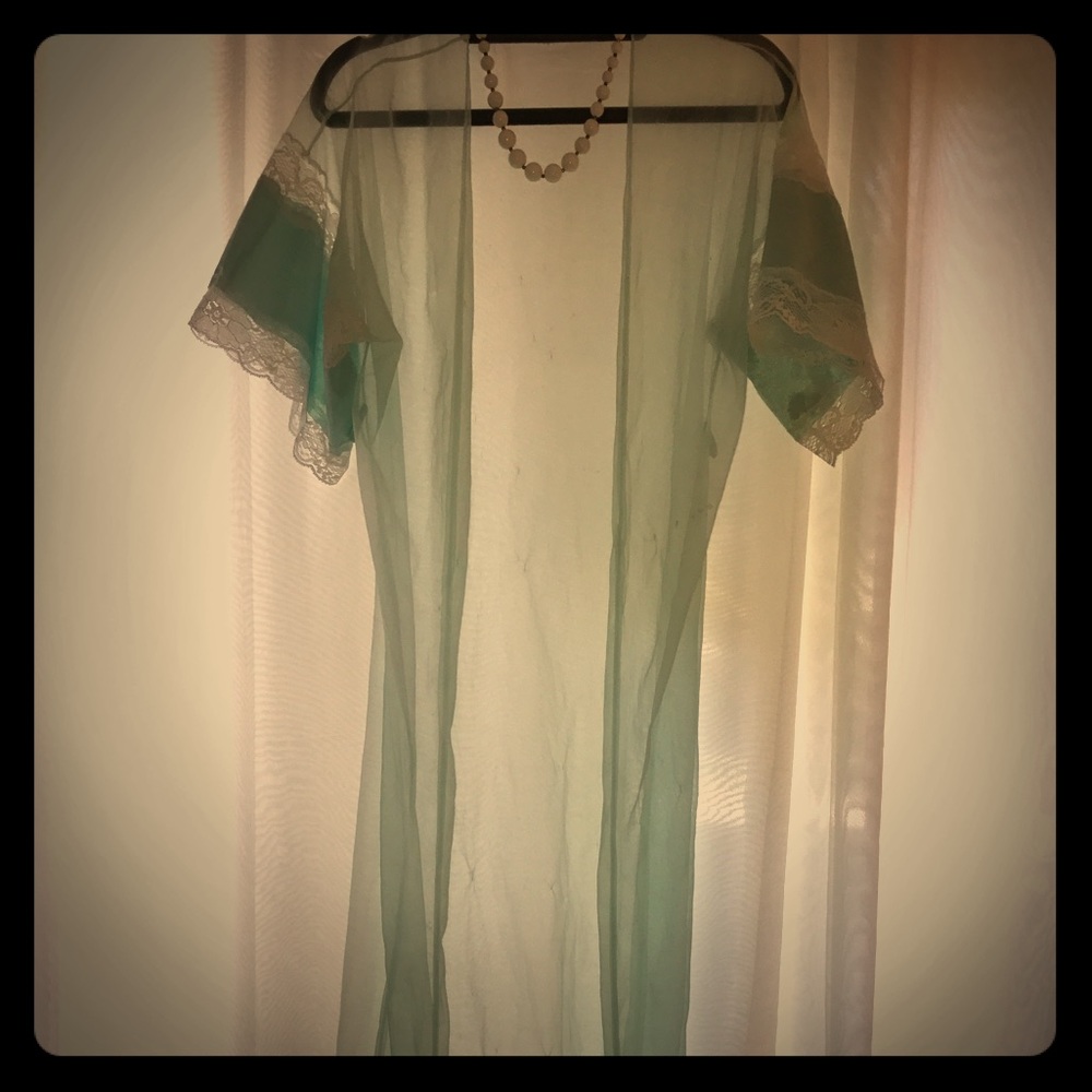 Tiffany Blue Vintage Sheer Robe