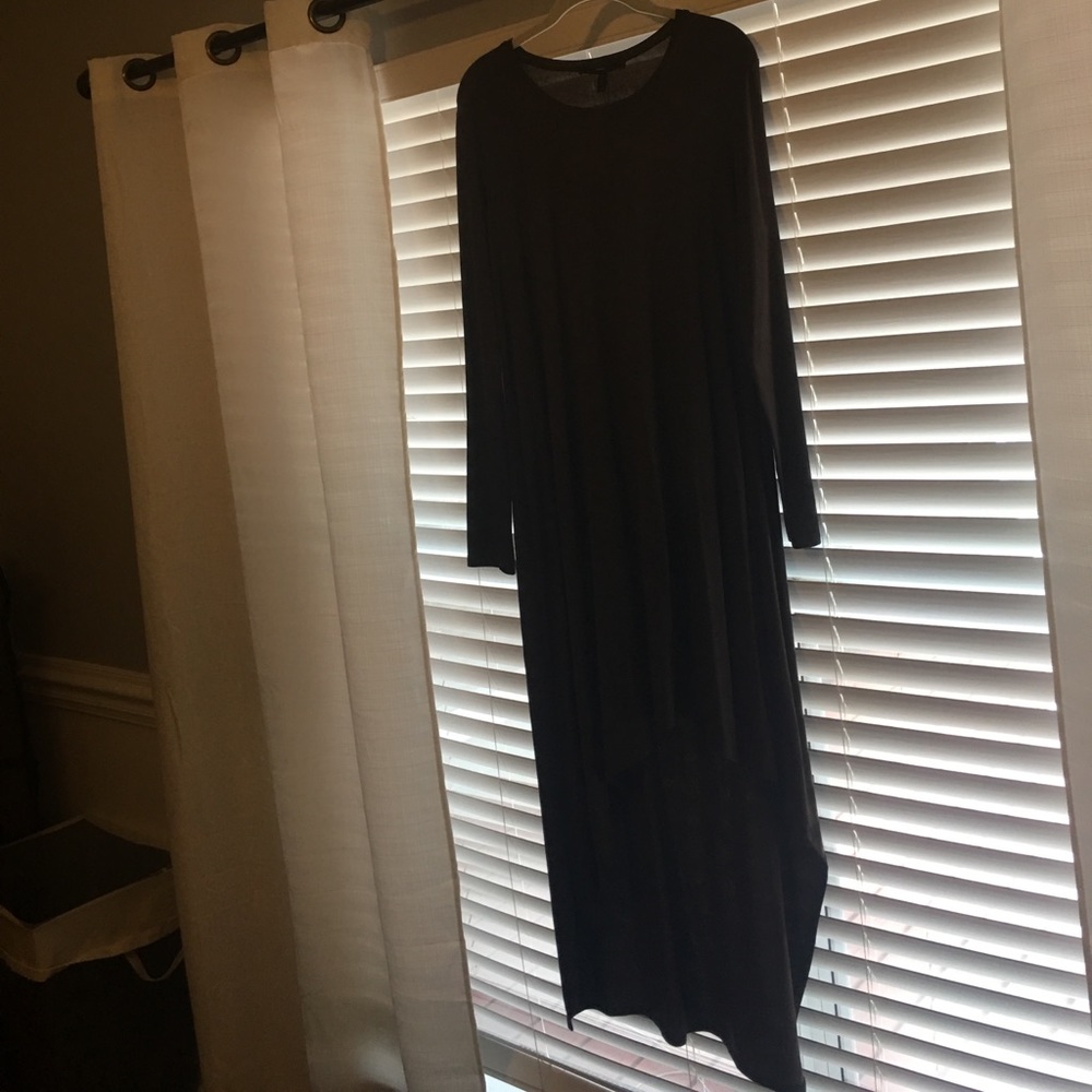 Asymmetrical BCBG hunter green dress