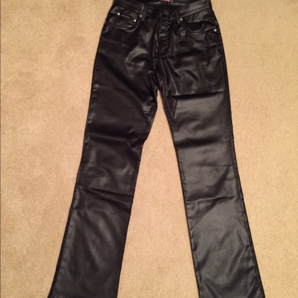 Halloween Costume- Black Faux Leather Pants - Picture 1 of 5