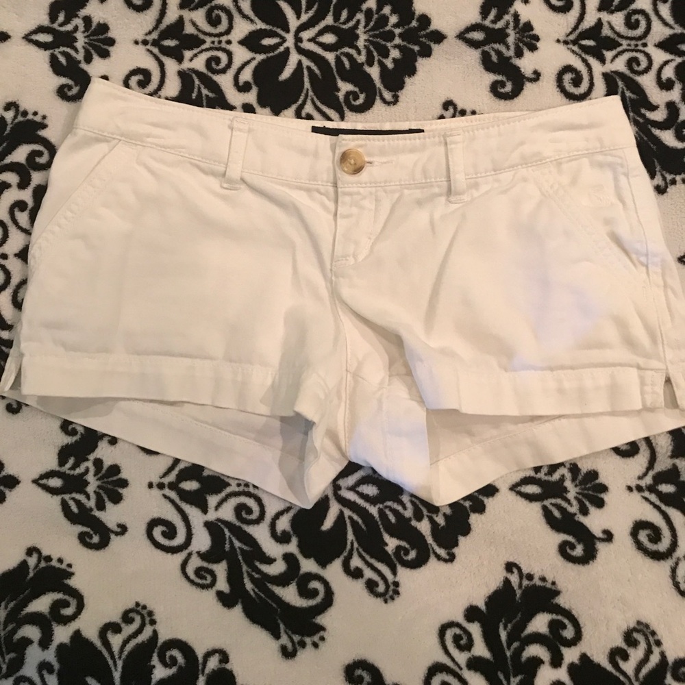 White Abercrombie shorts