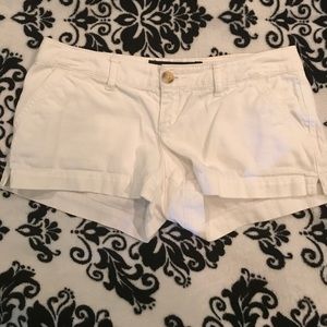White Abercrombie shorts