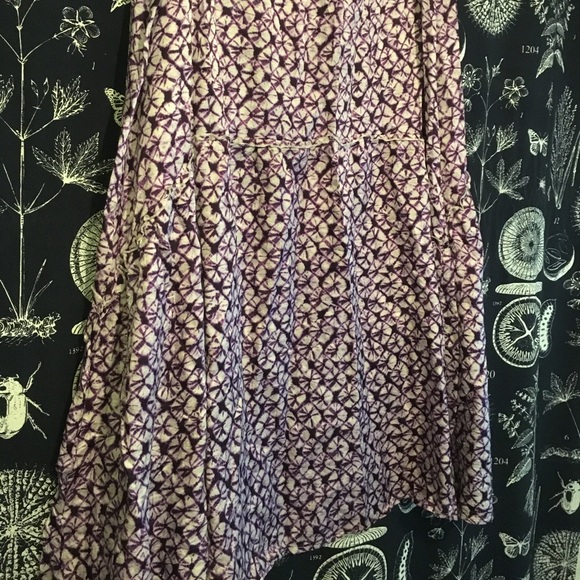 Purple Shibori print Boho maxi skirt - Picture 3 of 4