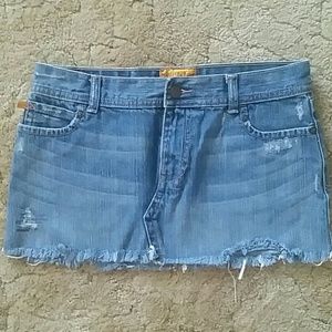 Hollister denim mini skirt