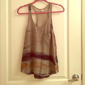 Wilfred 100% Silk Watercolor Tank!!