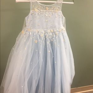 Alfred Angelo flowers girl dress blue