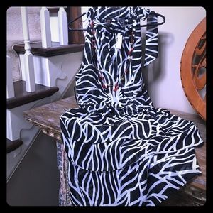 NWT White House black market tiered halter dress