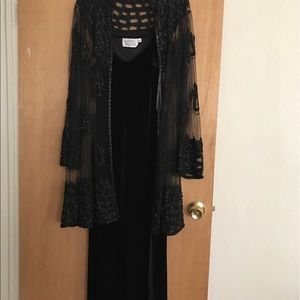 Velvet Evening formal gown with Beaded Jacket