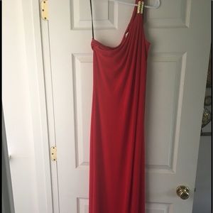 Red evening gown