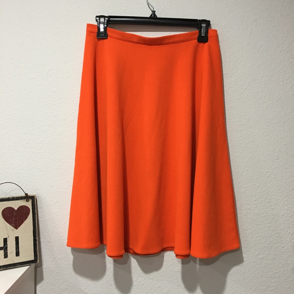 TopShop Orange Skater Skirt