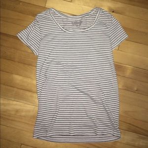 black and white striped tee