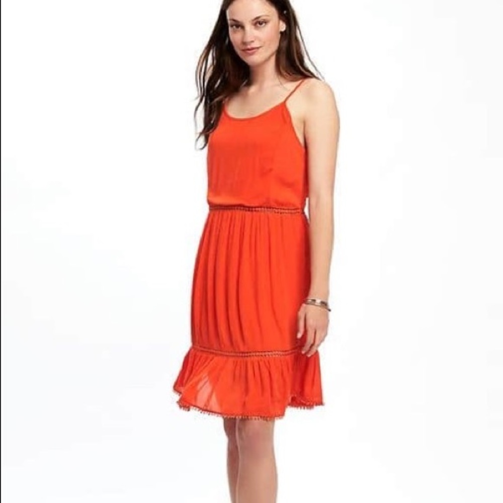 Old Navy crochet trim swing dress