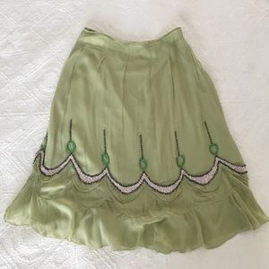 Odille Sage Beaded Skirt