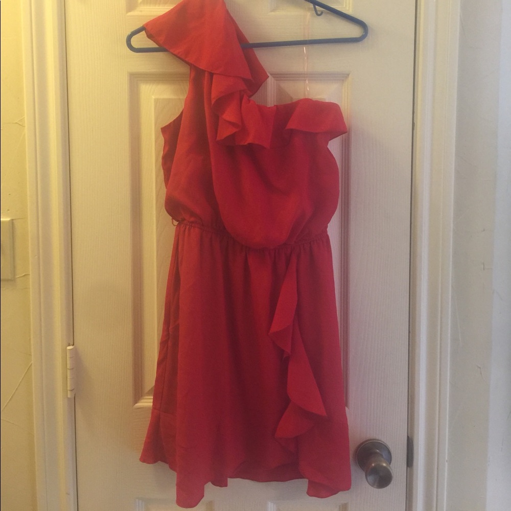 Ruffled One Shoulder Dress