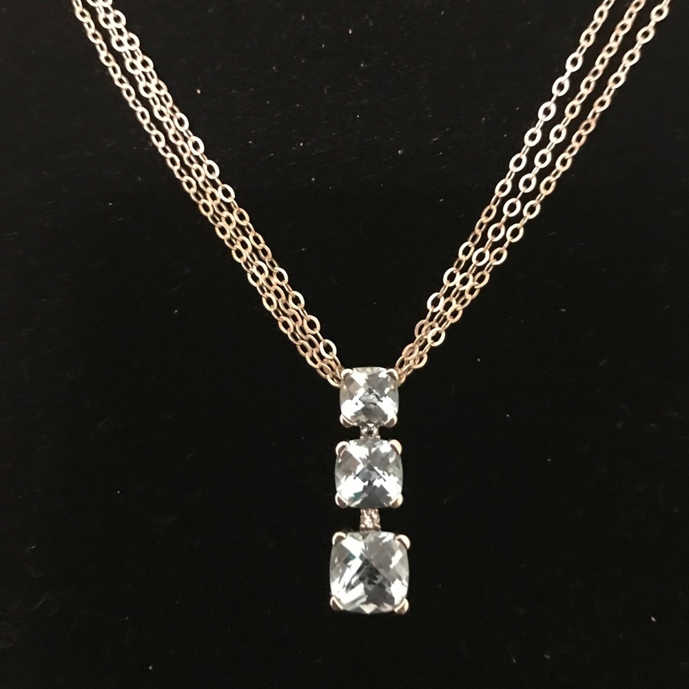 Sky blue topaz pendant