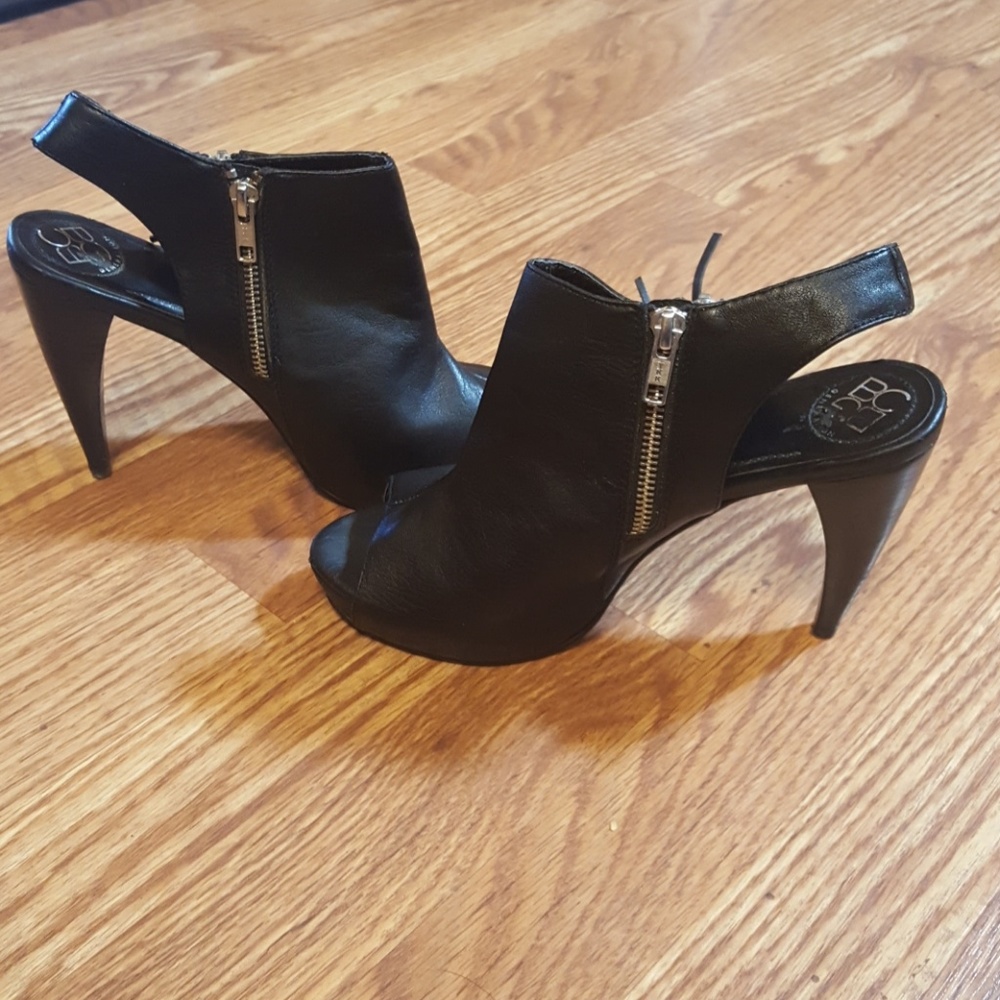 BCBGeneration peep toe booties