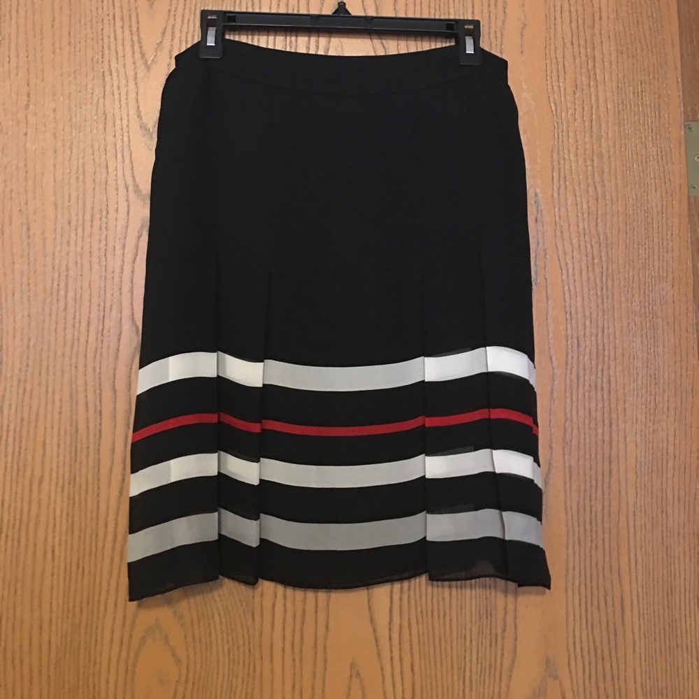 Anne Klein silk pleaded skirt