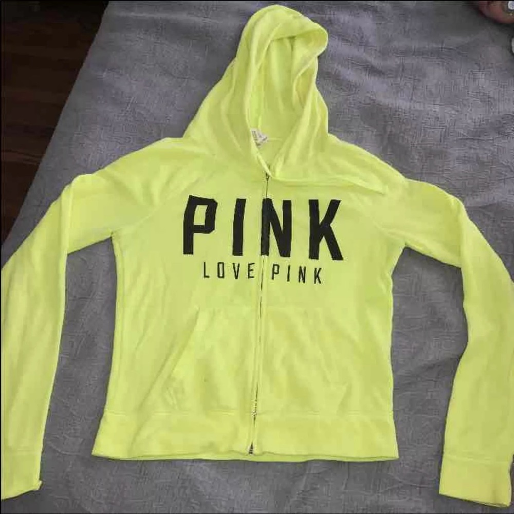 PINK zip up hoodie size medium