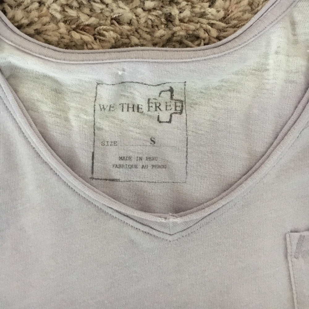 Free people lavender tshirt sz.small - Picture 2 of 4