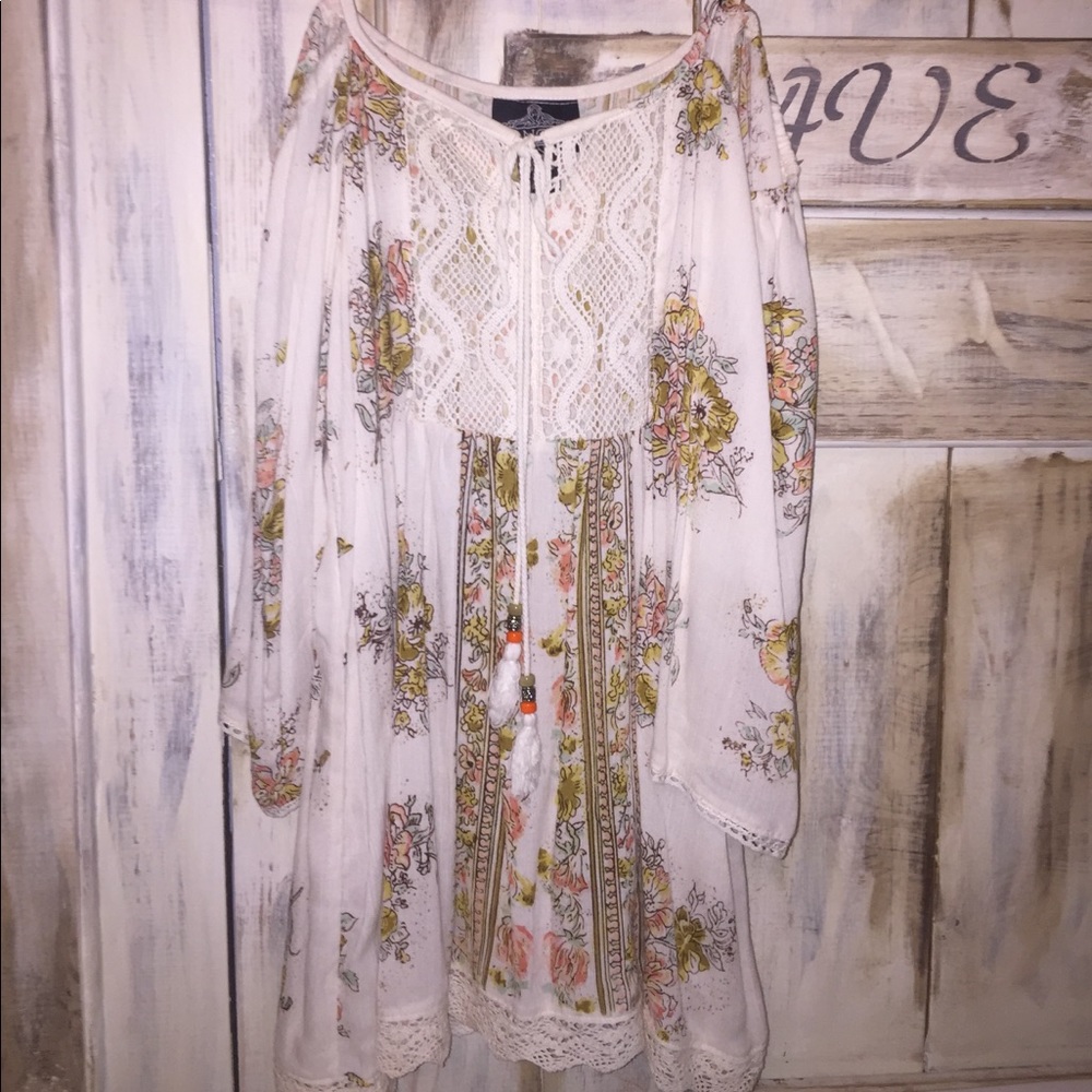 open shoulder blouse