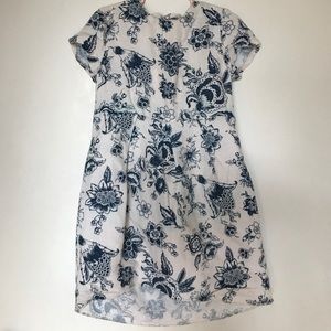 A patterned dress that is short sleeve from ZARA