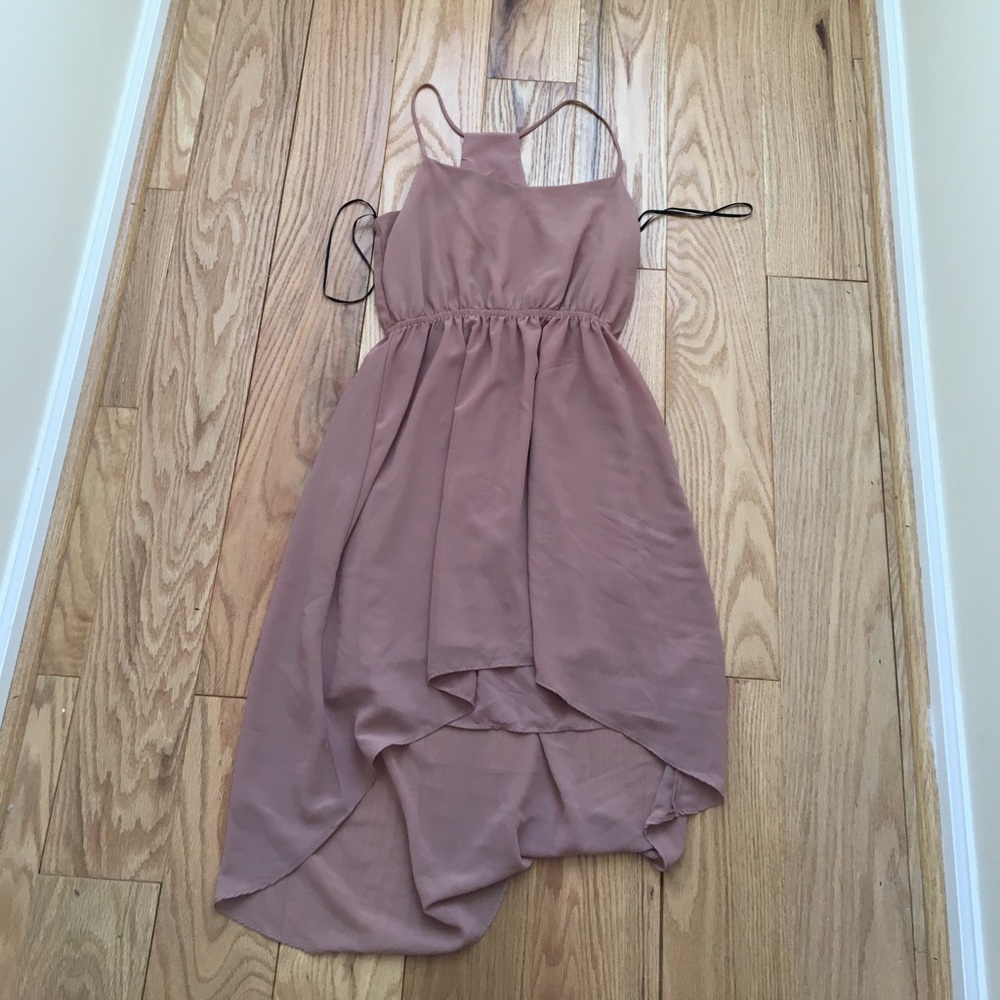 Taupe high low dress!!
