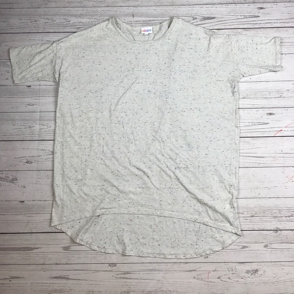 LuLaRoe Irma Light Grey Multi-Color Fabric