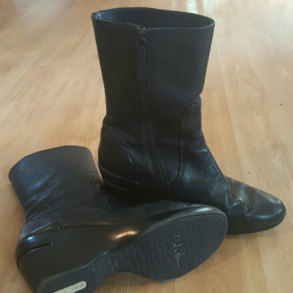 Cole Haan Black leather boots 7.5 us