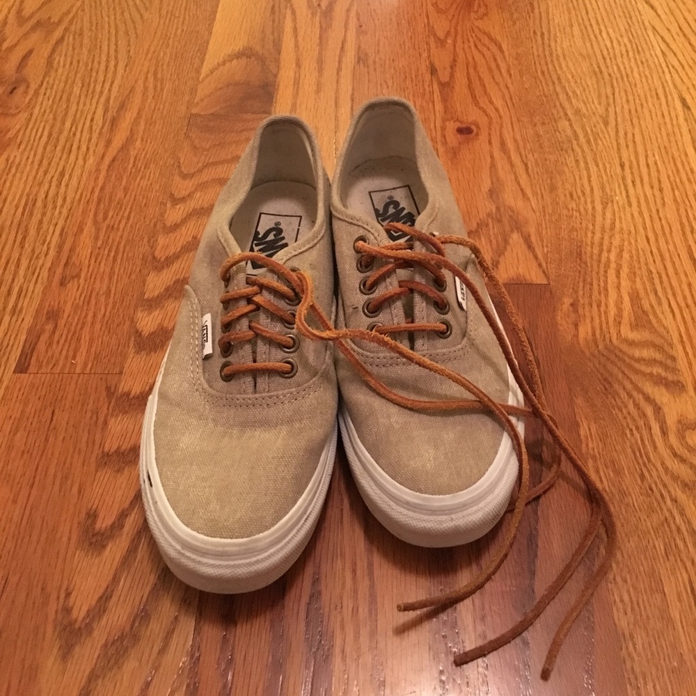 Vans with leather laces