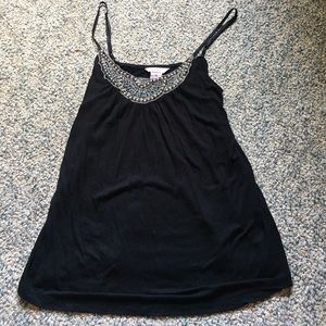 NWOT Black beaded top