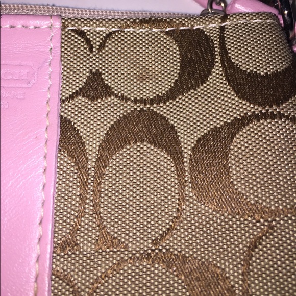 COACH Signature Canvas and Leather Wristlet - Picture 5 of 5